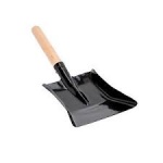 9 Black Shovel With Wooden Handle