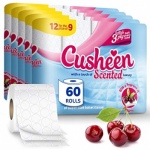 Cusheen 12 Rolls Quilted Cherry Toilet Roll 3 Ply