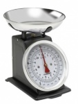 Terrallion  Traditional Metal Upright Scale with Stainless Steel Bowl, 5KG, Black