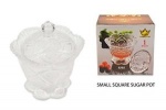 Small Square Sugar Pot - Glass