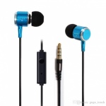 Bass Power Earphones with Mic Blue