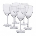 Clear wine glasses pack of 6