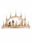 Battery Operated Wooden Christmas Scene - 18 LED