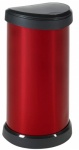 Curver Deco Bin - Touch Top Lid - 40L  Red/Black Lid
