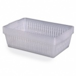 **** Uni Set of 5 Small Handy Baskets Clear
