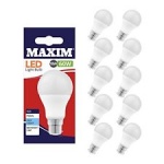 Maxim Day Light  10w = 60w  BC GLS Pearl LED Bulb A60 10Pack