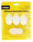 Rolson 3Pcs Removable Adhesive Plastic Hook 61316