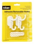 Rolson 2Pcs Removable Adhesive Hook 61321