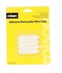 Rolson 12Pcs Removable Adhesive Wire Clips 61336