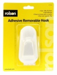 Rolson Removable Adhesive Plastic Hooks 61344
