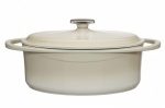 BERNDES 29CMS OVAL CASSEROLE POT AND LID CAST IRON