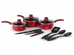 RUSSELL HOBBS 9PC RED COMBINATION SET