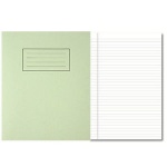 Silvine A5 Exercise Book 40 LVS Green (EX102) - Lined with margin
