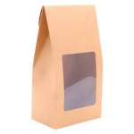 Kraft Pouch Box W/window 4pk