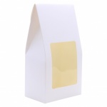 White Pouch Box W/window 4pk