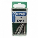Spax Driver Bits - Retail Packs  RP BIT PZ1 25MM TITANIUM Pk5