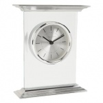 16CM SILVER CLOCK WITH STAND