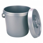 WHITEFURZE 14 LITRE BUCKET + LID - SILVER