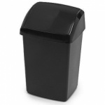 WHITEFURZE 10L SW LID BIN AND BASE BLACK 2 CASES