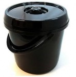 WHITEFURZE 14 LITRE BUCKET LID BLACK