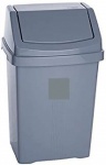 WHITEFURZE 50L SW LID BIN AND BASE SILVER 2 CASES