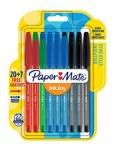 PaperMate InkJoy 100 CAP Capped Ball Pen with 1.0 mm Medium Tip - Assorted Standard Colours - Pack of 20 + 7