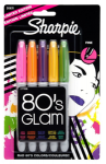 Sharpie Fine Point Permanent Marker - 80's Glam Colours - Pack of 5
