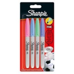 Sharpie Fine Point Permanent Marker - Assorted Pastel Colours - Pack of 4