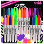 Sharpie Fine Point Permanent Marker - Assorted Colours - Pack of 24