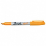 Sharpie Fine Tip Permanent Marker - Neon Orange - Pack of 12