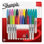 Sharpie Electro Pop Limited Edition Permanent Ink Markers - Pack of 24