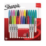 Sharpie Permanent Markers, Fine Tip - Assorted Fun Colours - Pack of 24