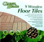 Blackspur 9pc Wooden Floor Tiles