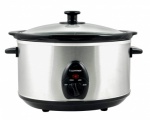 Kitchen Perfected 3.5Ltr Oval Slow Cooker - Brushed Steel