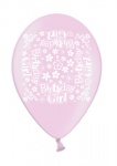 Simon Elvin Birthday Girl Luxury Printed Satin Balloons