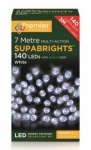 Premier 7Mtr Multi-Action Supabrights 140 LEDs Indoor & Outdoor Use - White