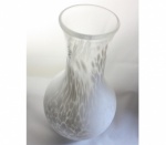 Hand Blown White Glass Vase