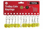 Trolley Coin. New- Smiley Face - Pack of 12