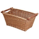 JVL Rectangle Linen Basket - Buff