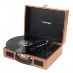 Intempo Wooden Effect Record Player Turntable, Tan (EE2430TNSTK)