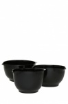 Occasion Salad Bowl with Cover - 3pc set - Black