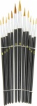 Am-Tech 12pc POINTED TIP ART BRUSH SET S4120