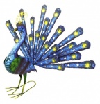 Kreation Kraft Fan Tailed Peacock Garden Ornament 84012