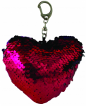 Ashwood Sequin Sparkle Plush Heart Keyring