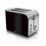 Swan  2 Slice Townhouse Toaster - Black