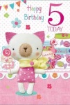 Simon Elvin Greeting Card Happy Birthday 5 Today  Girl - pk 6