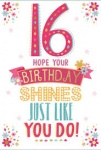 Simon Elvin Greeting Card 16 Birthday Female - pk 6