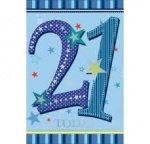 Simon Elvin Greeting Card 21 Birthday Male - pk 6