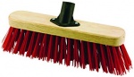 13'' Stiff Red PVC Fill Broom Head With Bracket