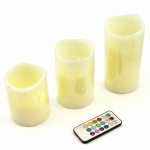 Benross Battery Operated 3pc Colour Changing Flameless LED Candles (76240)